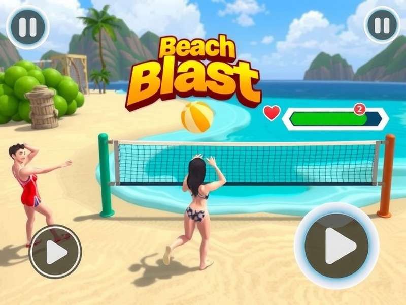 Beach Blast Volley Gameplay Screenshot